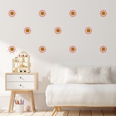 Polka Dot Sun Wall Decals